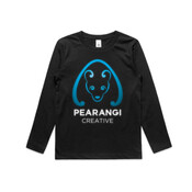 Blue and White Logo - Kids Longsleeve Tee